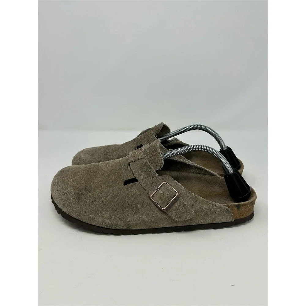 Birkenstock Boston Clogs Unisex Beige Slip-On Adjustable Buckle Size 45 Narrow